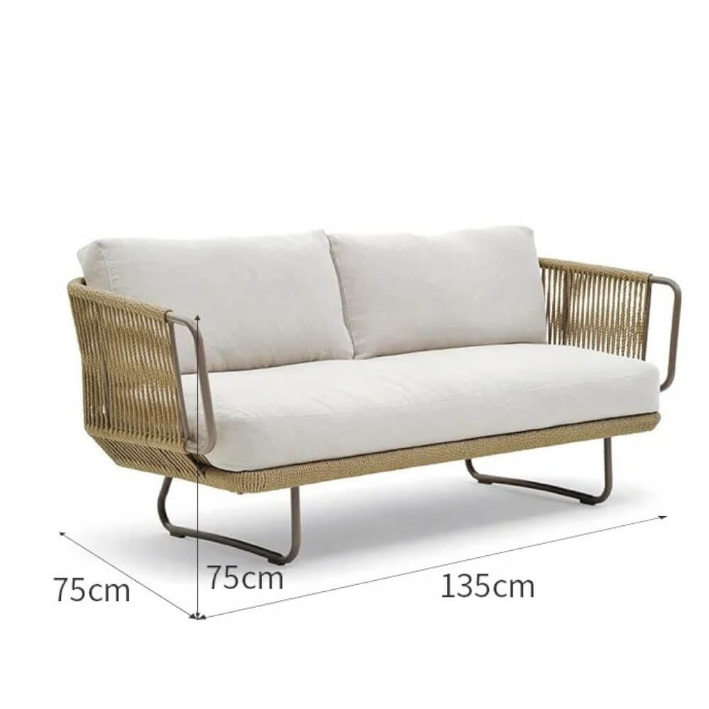 โซฟา 2 ที่นั่ง BUNISE รุ่น SUNLIT ขนาด 135×75×75 ซม. สี APRICOT_1
