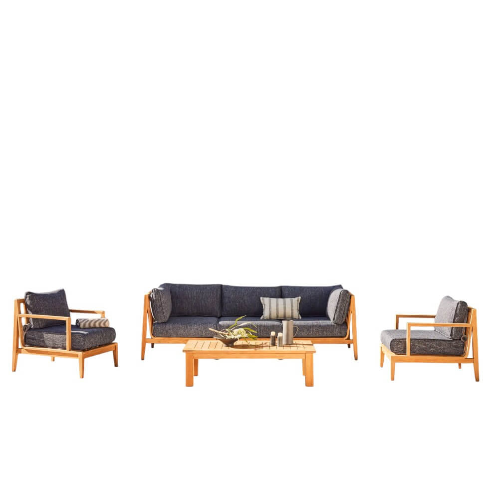 โซฟาไม้สัก 1 ที่นั่ง BUNISE รุ่น OT08 ขนาด 71×87×74 ซม. สีน้ำเงินทะเล_4