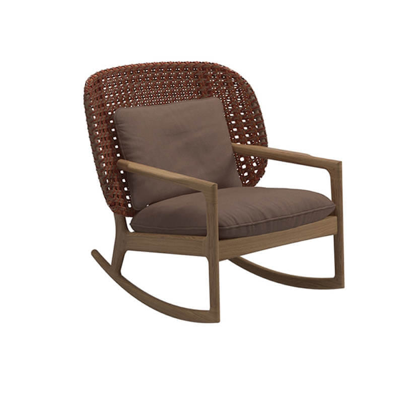 เก้าอี้พักผ่อนไม้สัก BUNISE รุ่น MARAIS ROCKING ขนาด 80&times;75&times;82 ซม. สีน้ำตาล
