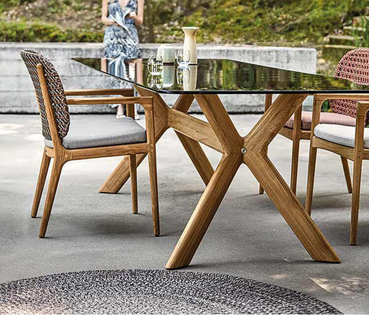 เก้าอี้สนาม BUNISE รุ่น MARAIS ขนาด 75×75×82 ซม. สีน้ำตาล (พนักพิงเตี้ย)_1