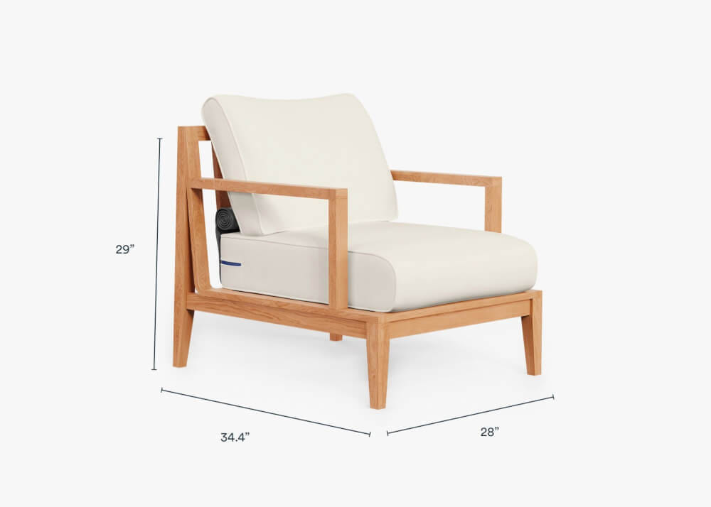 โซฟาไม้สัก 1 ที่นั่ง BUNISE รุ่น OT08 ขนาด 71×87×74 ซม. สีครีม_1