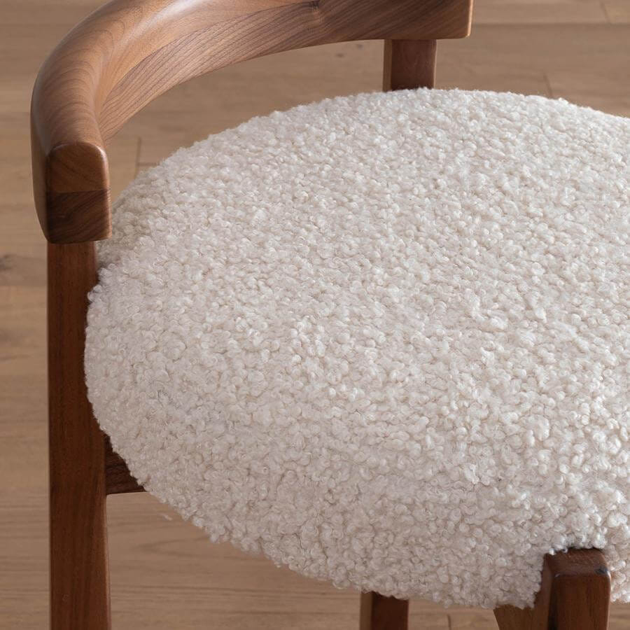 สตูลบาร์ไม้แท้ BUNISE รุ่น BS14 สไตล์วินเทจ ขนาด 44×46×86 ซม. สีขาว_1