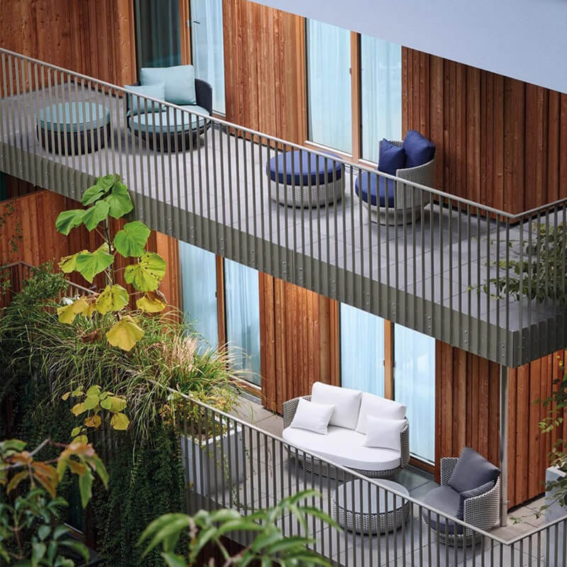 โต๊ะกลางกลม BUNISE รุ่น P66 ขนาด 80&times;80&times;29 ซม. สีเทา