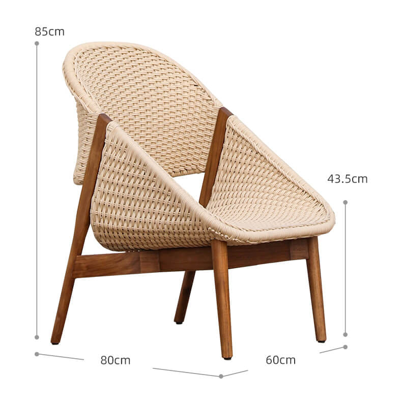 ชุดสนาม 1 ที่นั่ง BUNISE รุ่น P79 พร้อมโต๊ะ 45&times;45CM สีน้ำตาล