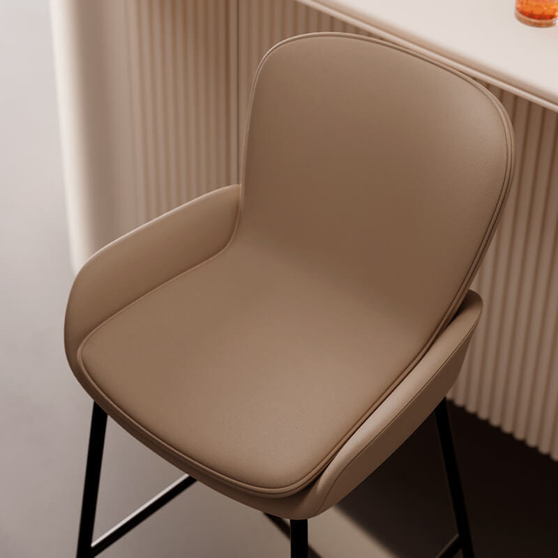 เก้าอี้บาร์ BUNISE รุ่น BS6 สไตล์หรูหราทันสมัย ขนาด 55×41×108 ซม. สีเบจ_4