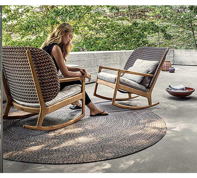 เก้าอี้พักผ่อนไม้สัก BUNISE รุ่น MARAIS ROCKING ขนาด 85×80×90 ซม. สีน้ำตาล_3