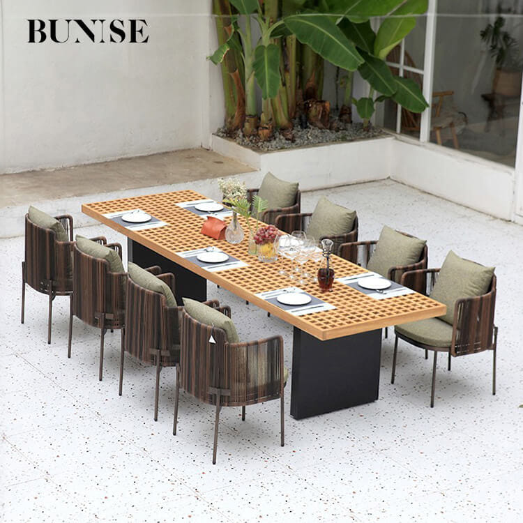 ชุดสนามหวาย PE 4 ที่นั่ง BUNISE P3405  180 ซม. สีน้ำตาล_6