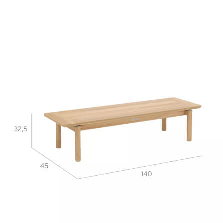 โต๊ะไม้สัก BUNISE รุ่น CASSIS ขนาด 140×45×32.5 ซม. สีไม้_0