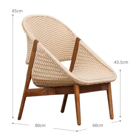 ชุดสนาม 1 ที่นั่ง BUNISE รุ่น P79 พร้อมโต๊ะ 45×45CM สีน้ำตาล_3