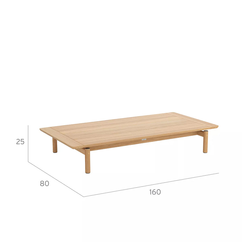 โต๊ะไม้สักทรงยาว BUNISE รุ่น CASSIS ขนาด 160×80×25 ซม. สีไม้_1