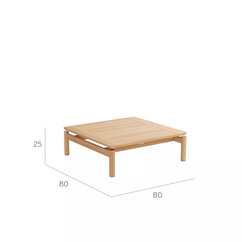 โต๊ะไม้สักเหลี่ยม รุ่น BUNISE CASSIS ขนาด 80×80×25 ซม. สีไม้_2