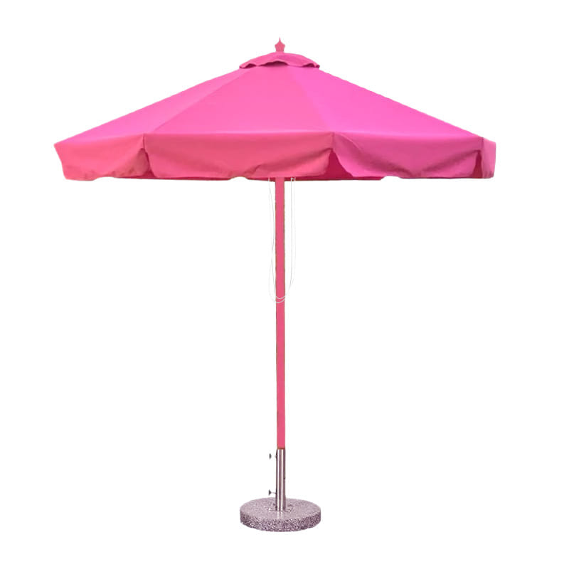 ร่มสนาม BUNISE รุ่น X1005 ขนาด 270ซม.พร้อมฐานหินอ่อน,สีชมพู_0