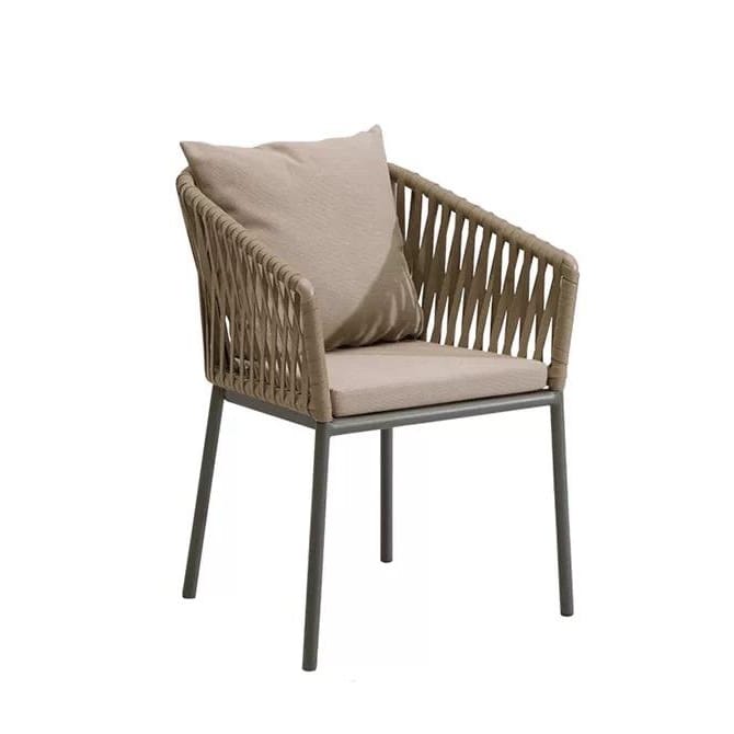เก้าอี้กลางแจ้ง BUNISE RP001-A ขนาด 60*60*83*SH48 สี น้ำตาล_0