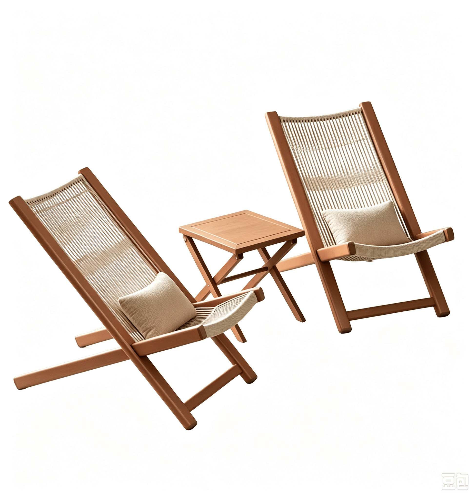 ชุดเก้าอี้พักผ่อน 2 ที่นั่ง BUNISE รุ่น SHORE ขนาด 49×80×74 ซม. สีน้ำตาล_0