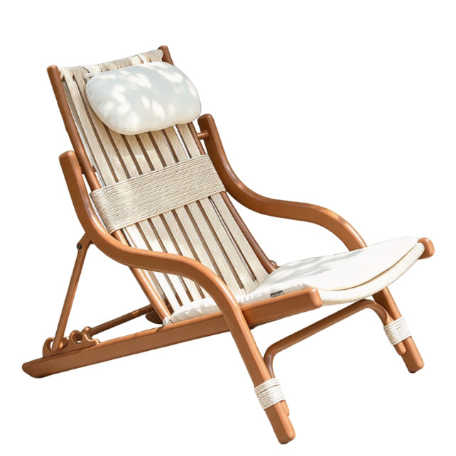 เก้าอี้พักผ่อนกลางแจ้ง BUNISE RATTAN สีขาว_0