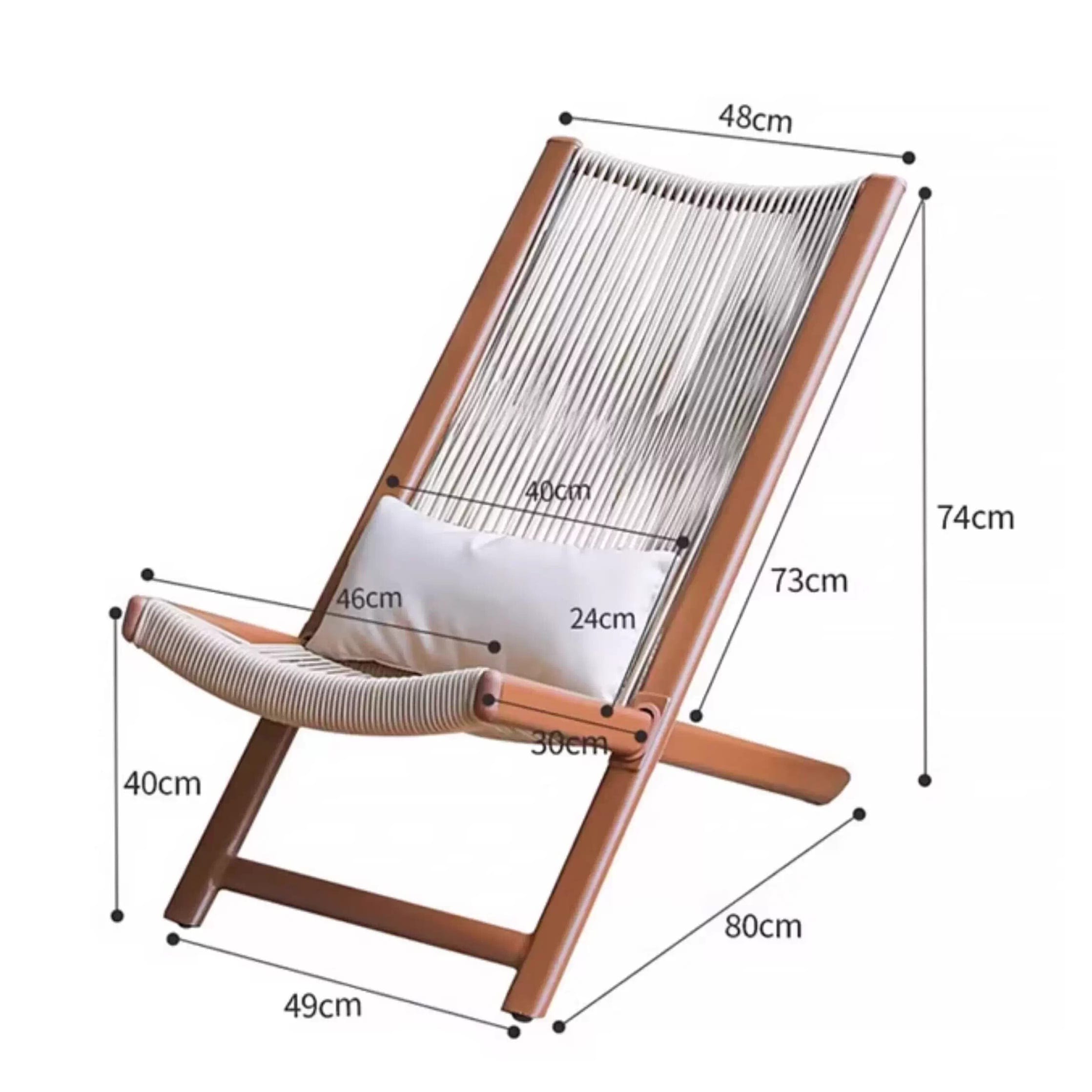 ชุดเก้าอี้พักผ่อน 2 ที่นั่ง BUNISE รุ่น SHORE ขนาด 49×80×74 ซม. สีน้ำตาล_1