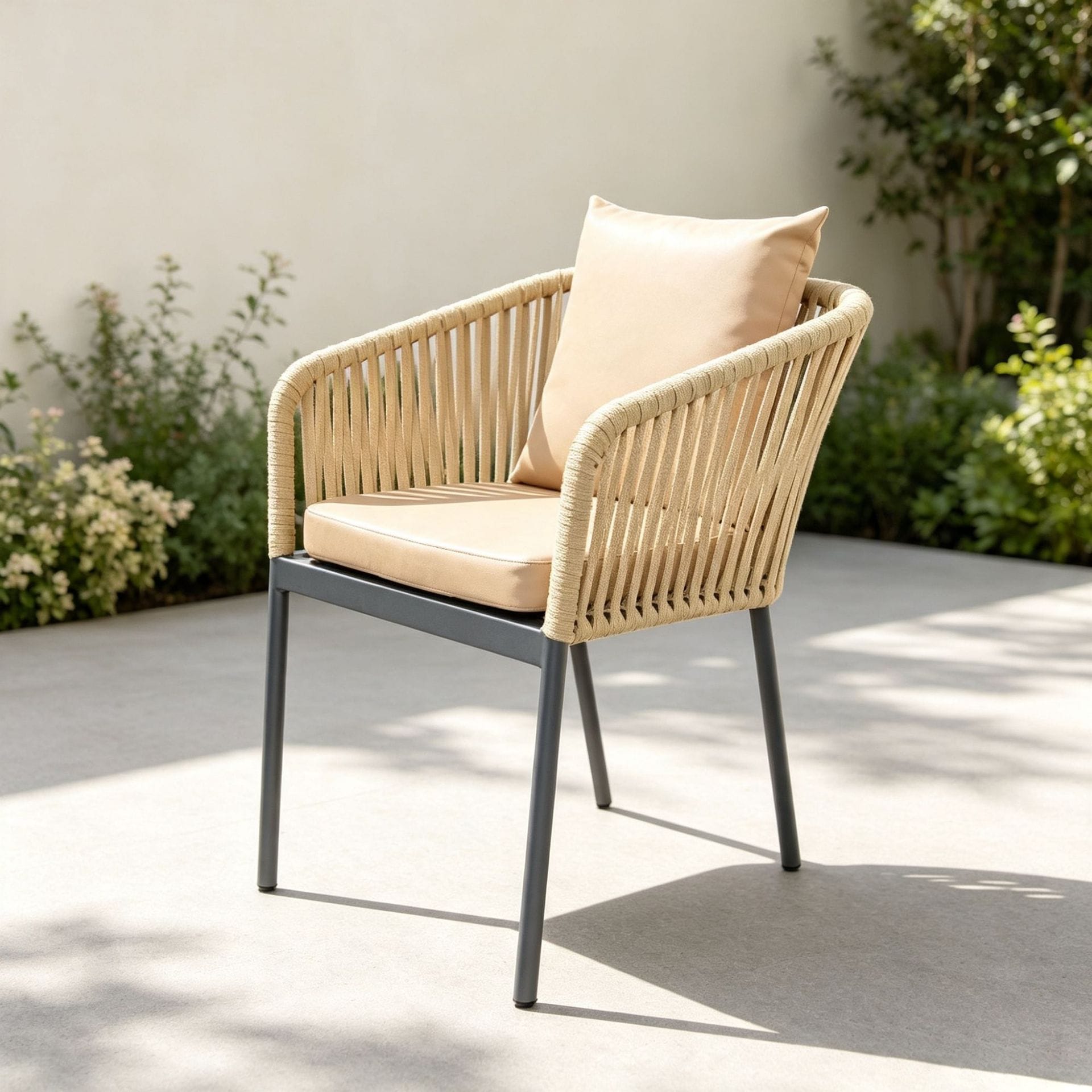 เก้าอี้กลางแจ้ง BUNISE RP001-A ขนาด 60*60*83*SH48 สี น้ำตาล_10