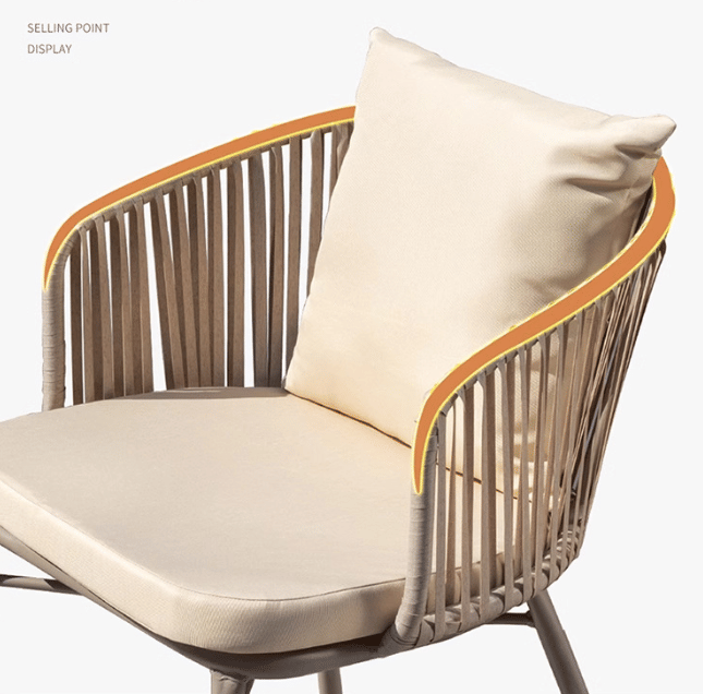 เก้าอี้กลางแจ้ง BUNISE RP001-A ขนาด 60*60*83*SH48 สี น้ำตาล_2