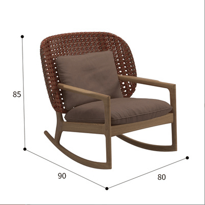 เก้าอี้พักผ่อนไม้สัก BUNISE รุ่น MARAIS ROCKING ขนาด 85×80×90 ซม. สีน้ำตาล_2