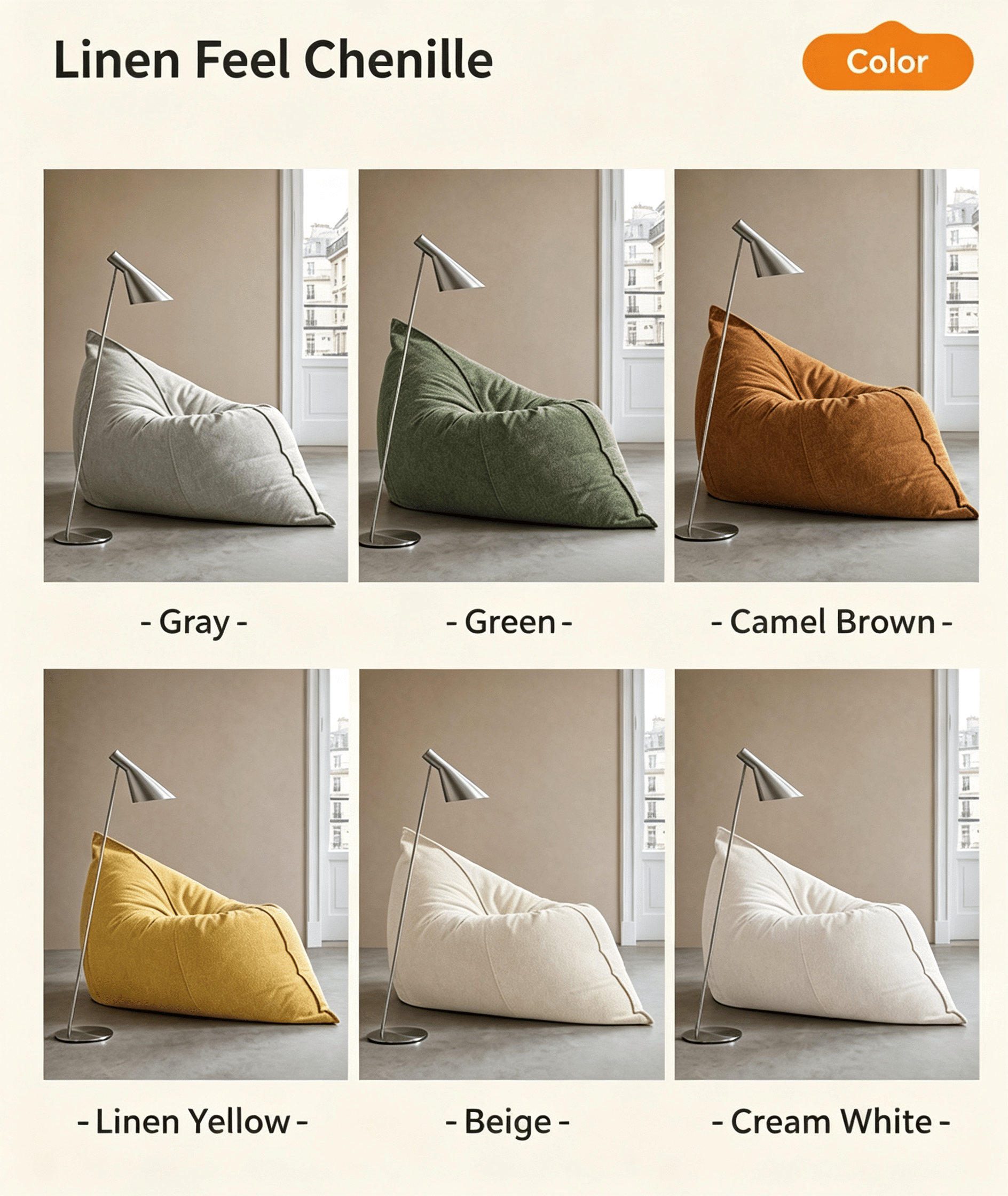 เบาะรองนั่งอเนกประสงค์ BUNISE รุ่น DUMPLING 176×140×37 ซม. สีเขียว_2