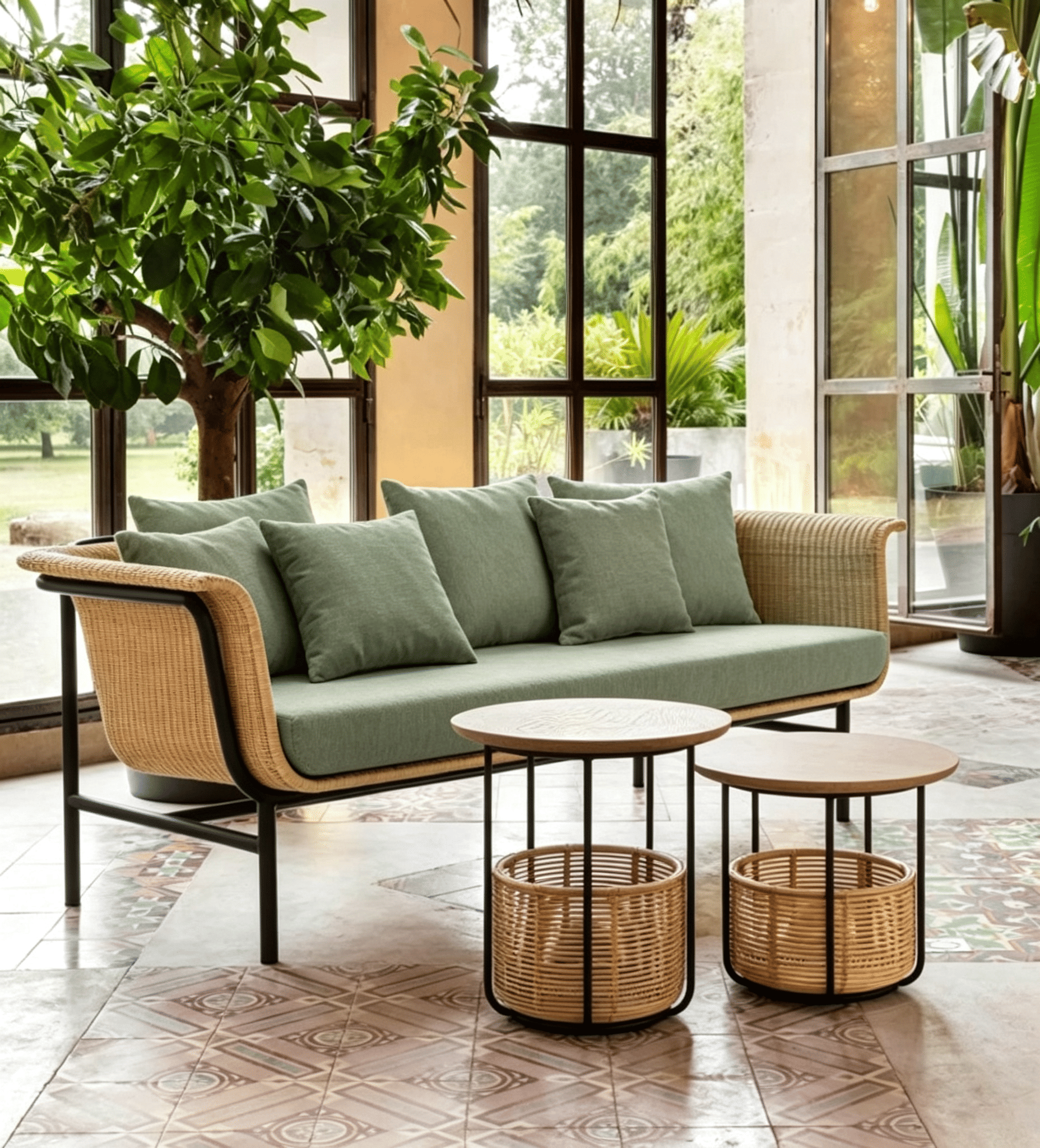 โซฟา 3 ที่นั่ง BUNISE รุ่น AMALFI ขนาด 200×75×70 ซม. สีเขียว_3