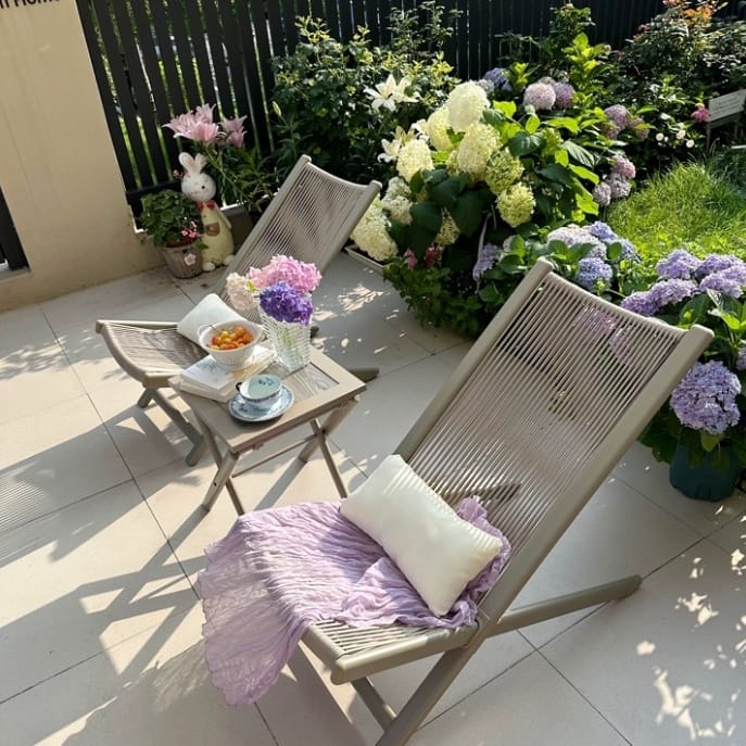 ชุดเก้าอี้พักผ่อน 2 ที่นั่ง BUNISE รุ่น SHORE ขนาด 49×80×74 ซม. สีเทาอ่อน_3