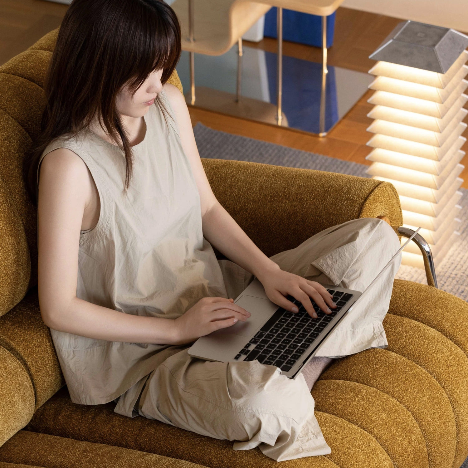 โซฟาเดี่ยว BUNISE MID-X 91 ซม. สีเหลือง_3