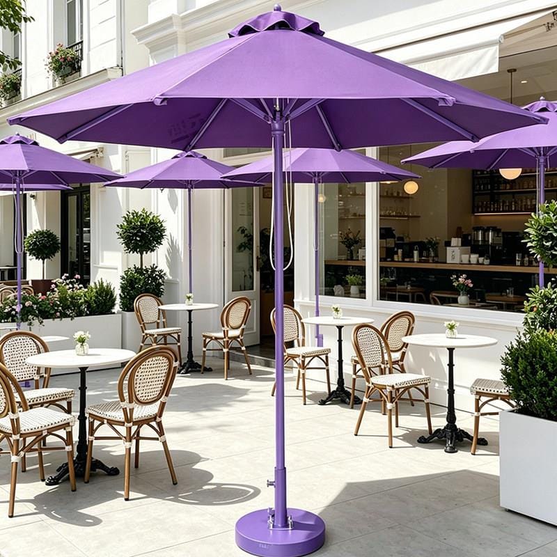ร่มสนาม BUNISE รุ่น X1001 ขนาด 270ซม.พร้อมฐานหินอ่อน,สีม่วง_4