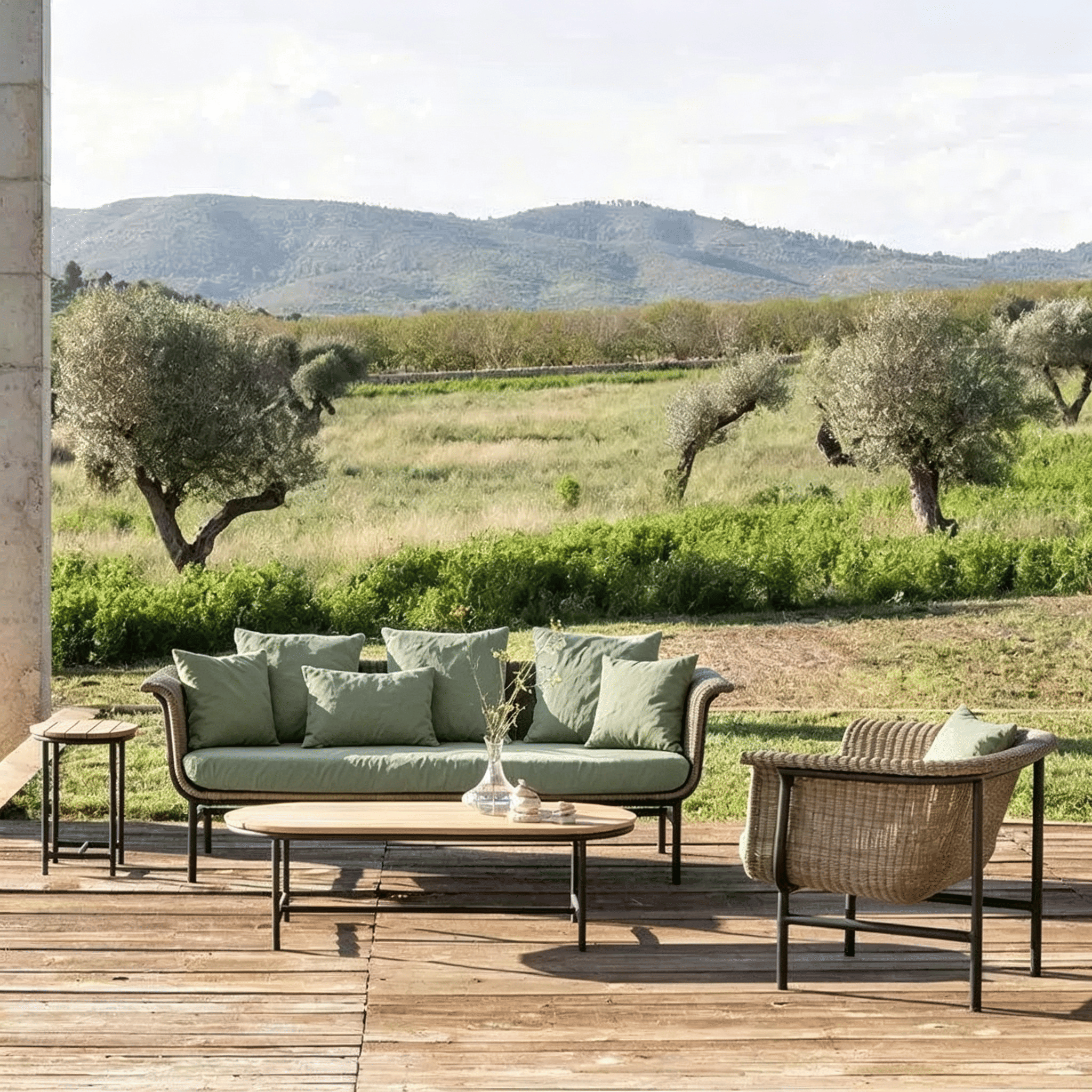 โซฟา 3 ที่นั่ง BUNISE รุ่น AMALFI ขนาด 200×75×70 ซม. สีเขียว_5