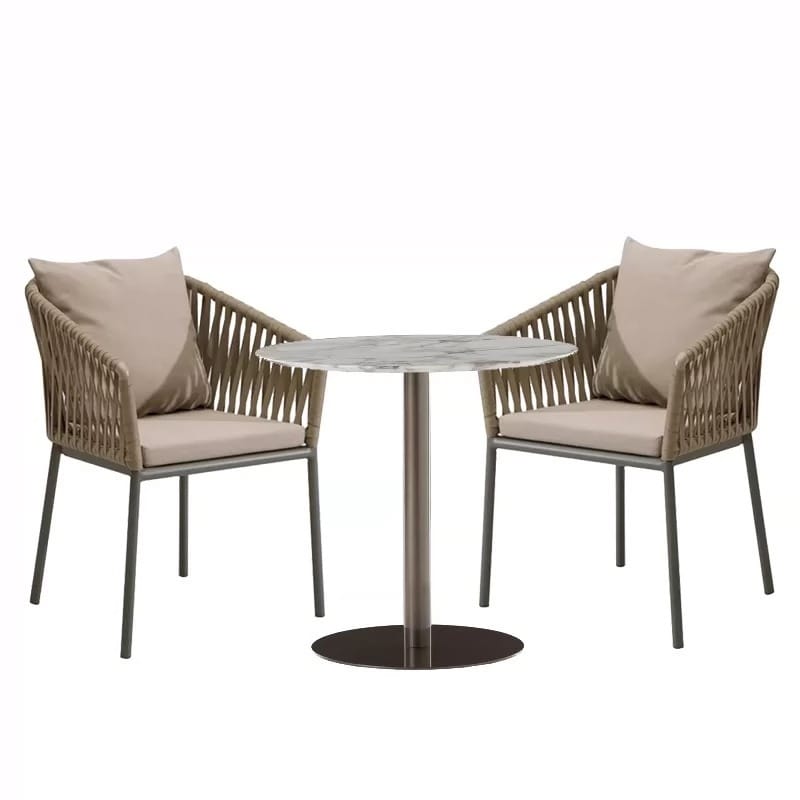 เก้าอี้กลางแจ้ง BUNISE RP001-A ขนาด 60*60*83*SH48 สี น้ำตาล_6
