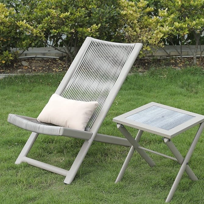 ชุดเก้าอี้พักผ่อน 2 ที่นั่ง BUNISE รุ่น SHORE ขนาด 49×80×74 ซม. สีเทาอ่อน_6
