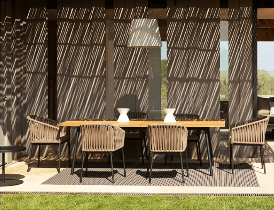 เก้าอี้กลางแจ้ง BUNISE RP001-A ขนาด 60*60*83*SH48 สี น้ำตาล_7