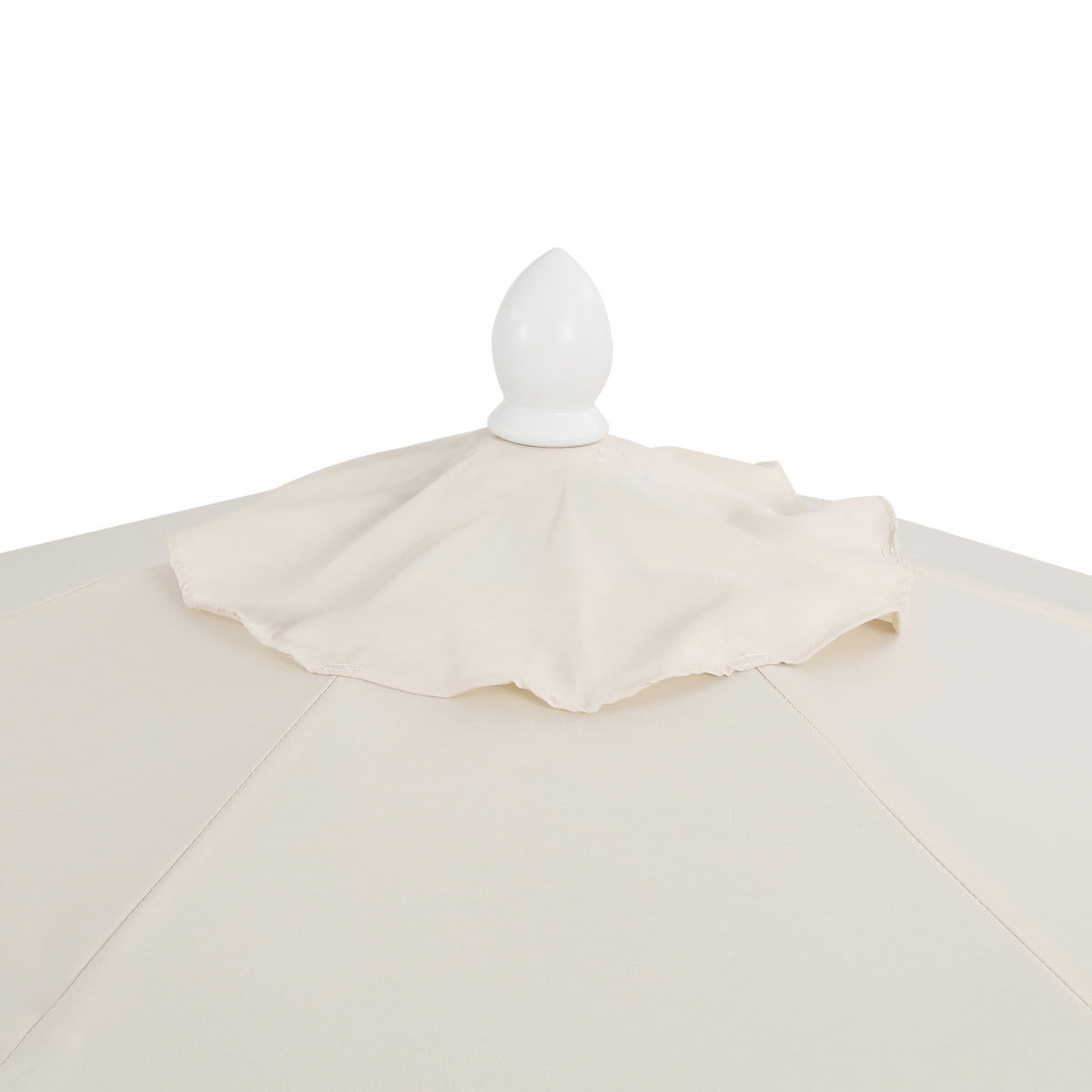 ร่มสนาม BUNISE รุ่น ECLAT‑01 ขอบลูกไม้ ขนาด 250×270 ซม. สีครีมไวท์_8