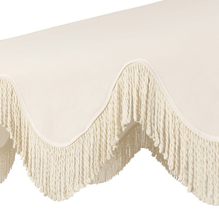 ร่มสนาม BUNISE รุ่น ECLAT‑01 ขอบลูกไม้ ขนาด 250×270 ซม. สีครีมไวท์_9
