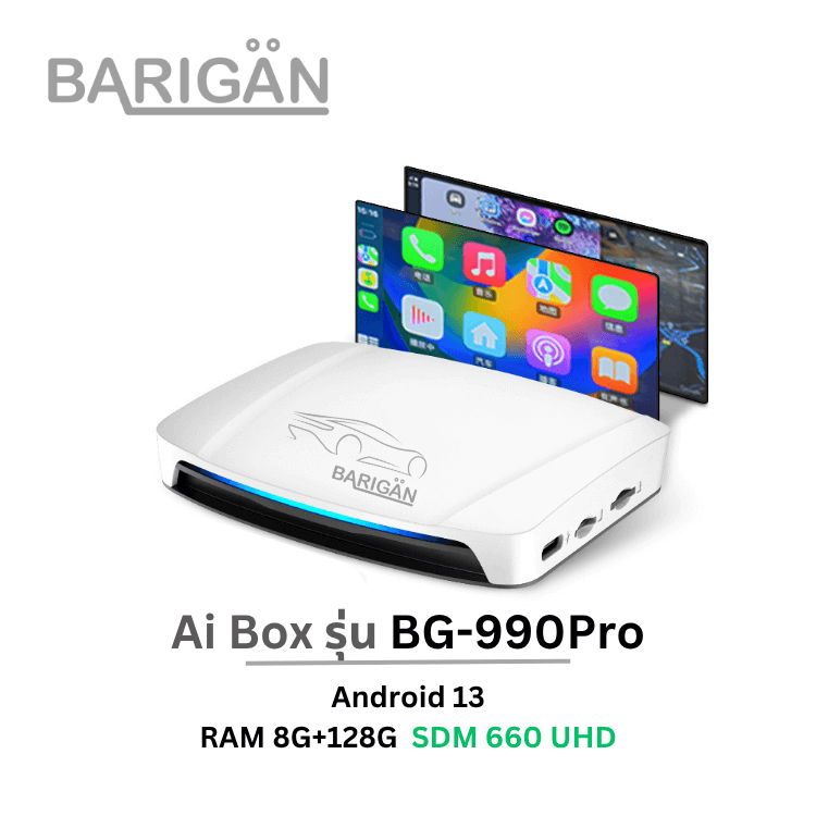 กล่องแอนดรอยด์ ในรถยนต์ BARIGAN รุ่น BG-990PRO CARPLAY AI BOX