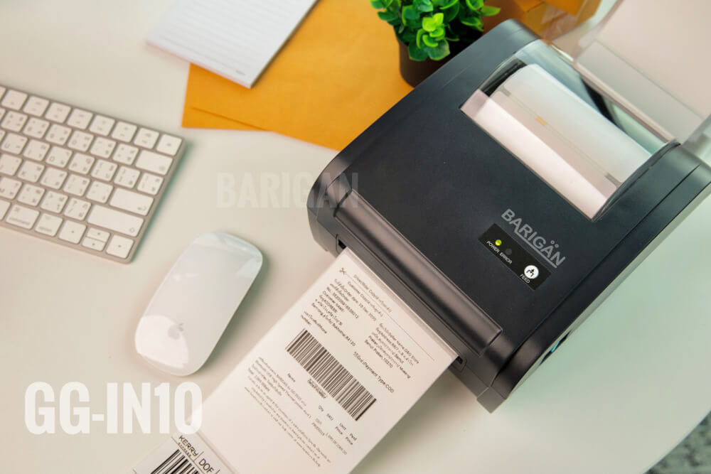 เครื่องพิมพ์ฉลากบาร์โค้ด BARIGAN รุ่น GG-IN10 THERMAL PRINTER ไม่ใช้หมึก USB+BLUETOOTH_4