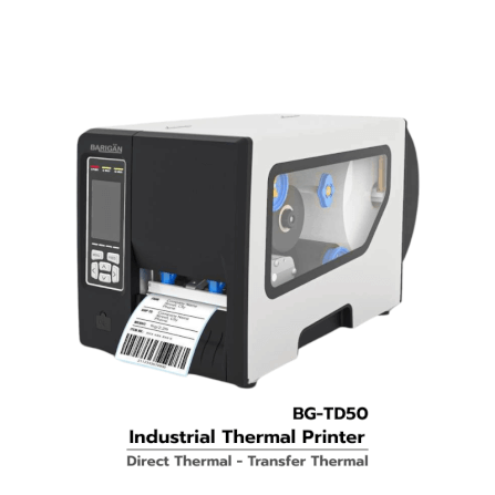 เครื่องพิมพ์ความร้อนอุตสาหกรรม BARIGÄN BG-TD50 พิมพ์ฉลาก-บาร์โค้ด 2 ระบบ DT-TT_0