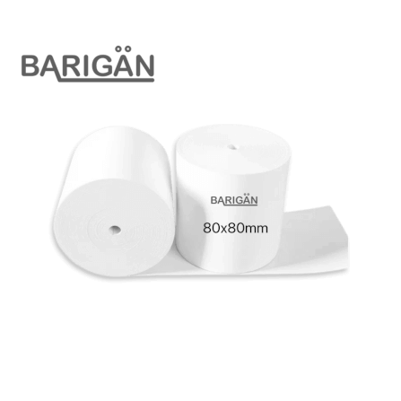กระดาษความร้อนใบเสร็จ BARIGAN 80X80MM 70แกรม สำหรับเครื่องพิมพ์ใบเสร็จ 53M [1ลัง50ม้วน]_1