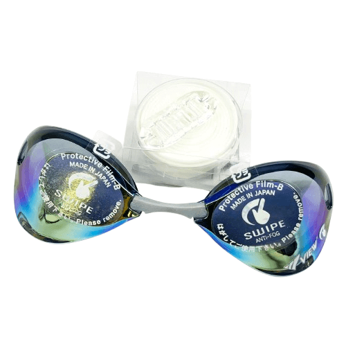 แว่นตาว่ายน้ำ VIEW รุ่น V121SAM SKY แว่นแข่งขัน ได้รับ FINA APPROVED ป้องกันรังสี UV