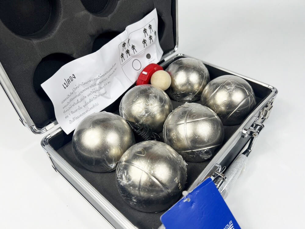 เปตอง GRAND SPORT รุ่น CANNON GOLD ชุด 6 ลูก สีทอง บรรจุในกล่องอลูมิเนียม