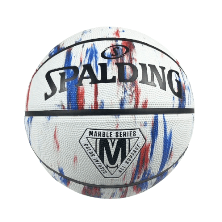 บาสเกตบอล SPALDING MARBLE SERIES (RED WHITE BLUE) ผิวยาง เบอร์7_0