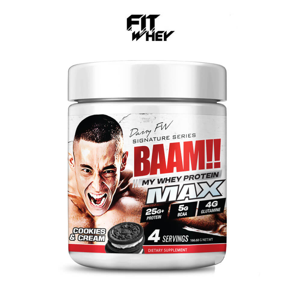 เวย์โปรตีน BAAM MY WHEY PROTEIN MAX - 4 SERVINGS COOKIES & CREAM_0