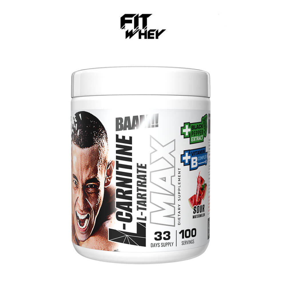 แอล-คาร์นิทีน BAAM L-CARNITINE L-TARTRATE MAX - 100 SERVINGS SOUR WATERMELON_0