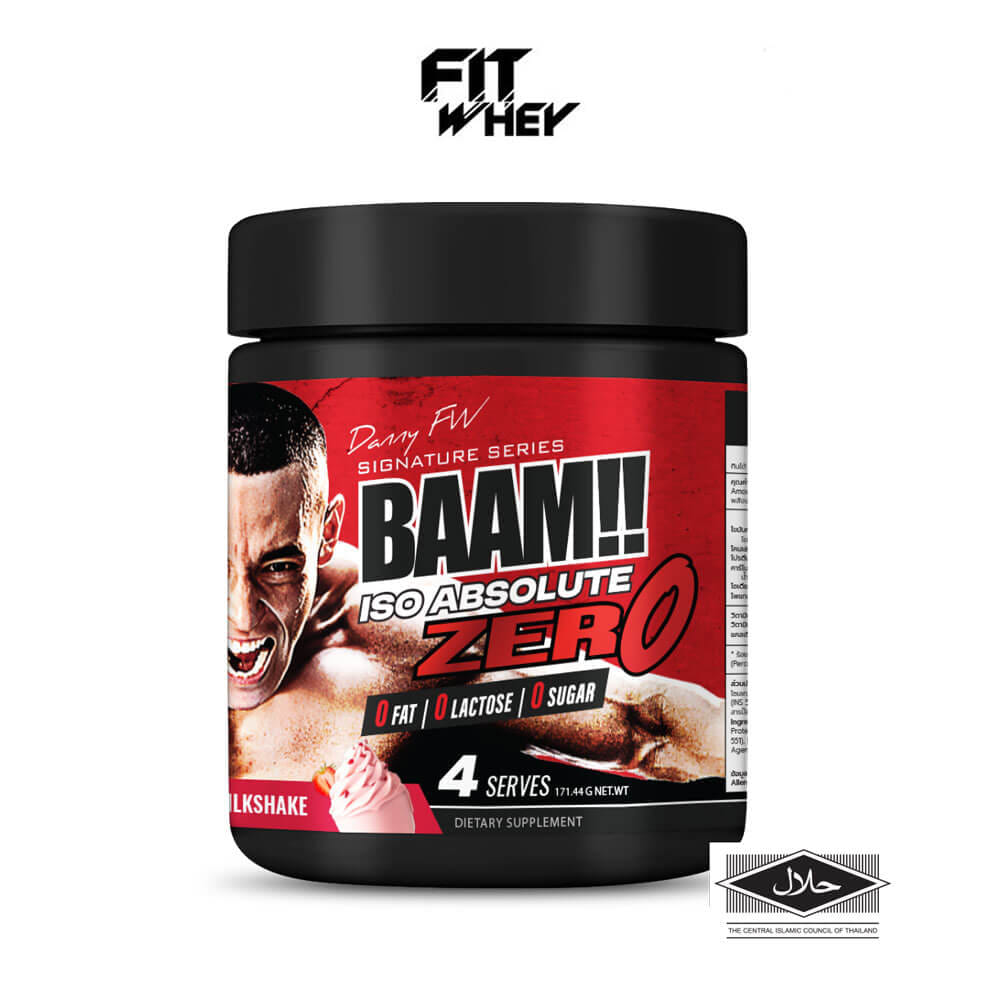 เวย์โปรตีนไอโซเลท BAAM ISO ABSOLUTE ZERO - 4 SERVINGS STRAWBERRY MILKSHAKE_1
