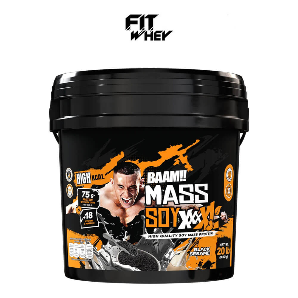 ซอยโปรตีนเพิ่มน้ำหนัก BAAM MASS SOY XXXXL - 20 LB BLACK SESAME_1