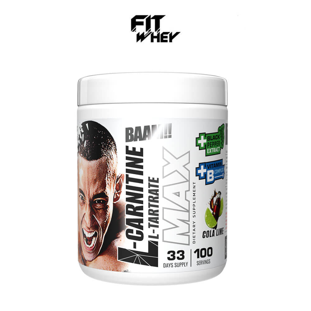 แอล-คาร์นิทีน BAAM L-CARNITINE L-TARTRATE MAX - 100 SERVINGS COLA LIME_1
