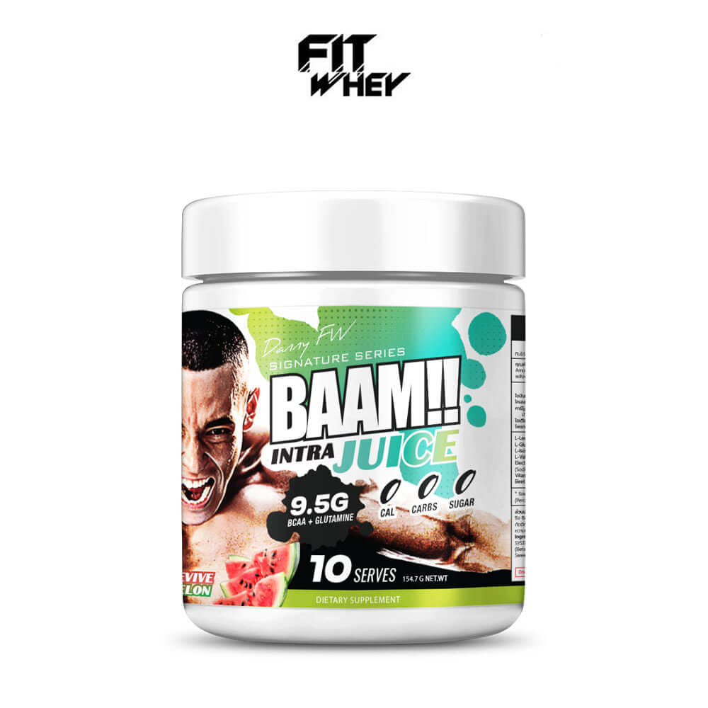 เครื่องดื่มระหว่างออกกำลังกาย BAAM INTRA JUICE - 10 SERVINGS REVIVE WATERMELON | BCAA 7G + GLUTAMINE 2.5G + ELECTROLYTES 1100MG_1