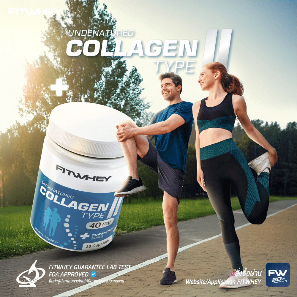 ผลิตภัณฑ์เสริมอาหาร FITWHEY SUPPLEMENTS UNDENATURE COLLAGEN TYPE II 40MG + TURMERIC 52MG_2