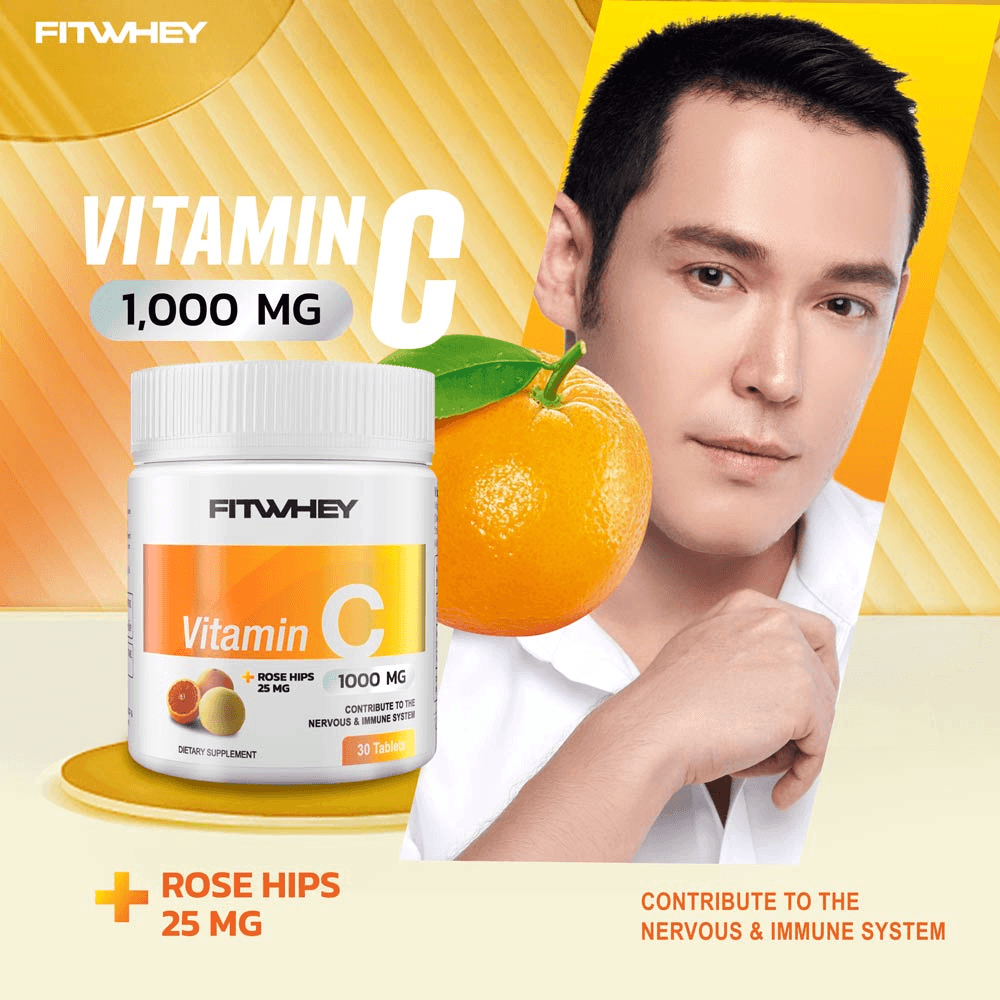ผลิตภัณฑ์เสริมอาหาร FITWHEY VITAMIN C 1000 MG + ROSE HIP - 60 เม็ด_2