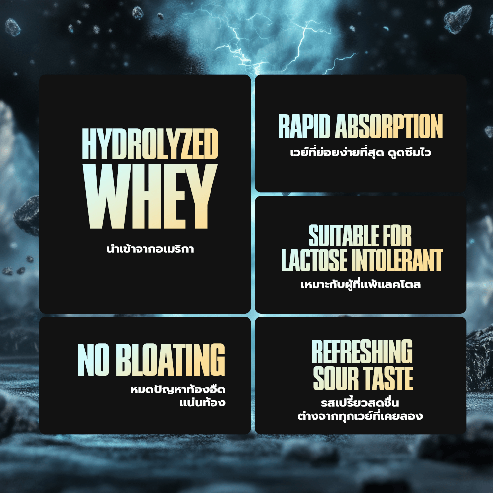 เวย์โปรตีนไฮโดรไลซ์ BAAM HYDRO WHEY - 4 LB GREEN APPLE_3